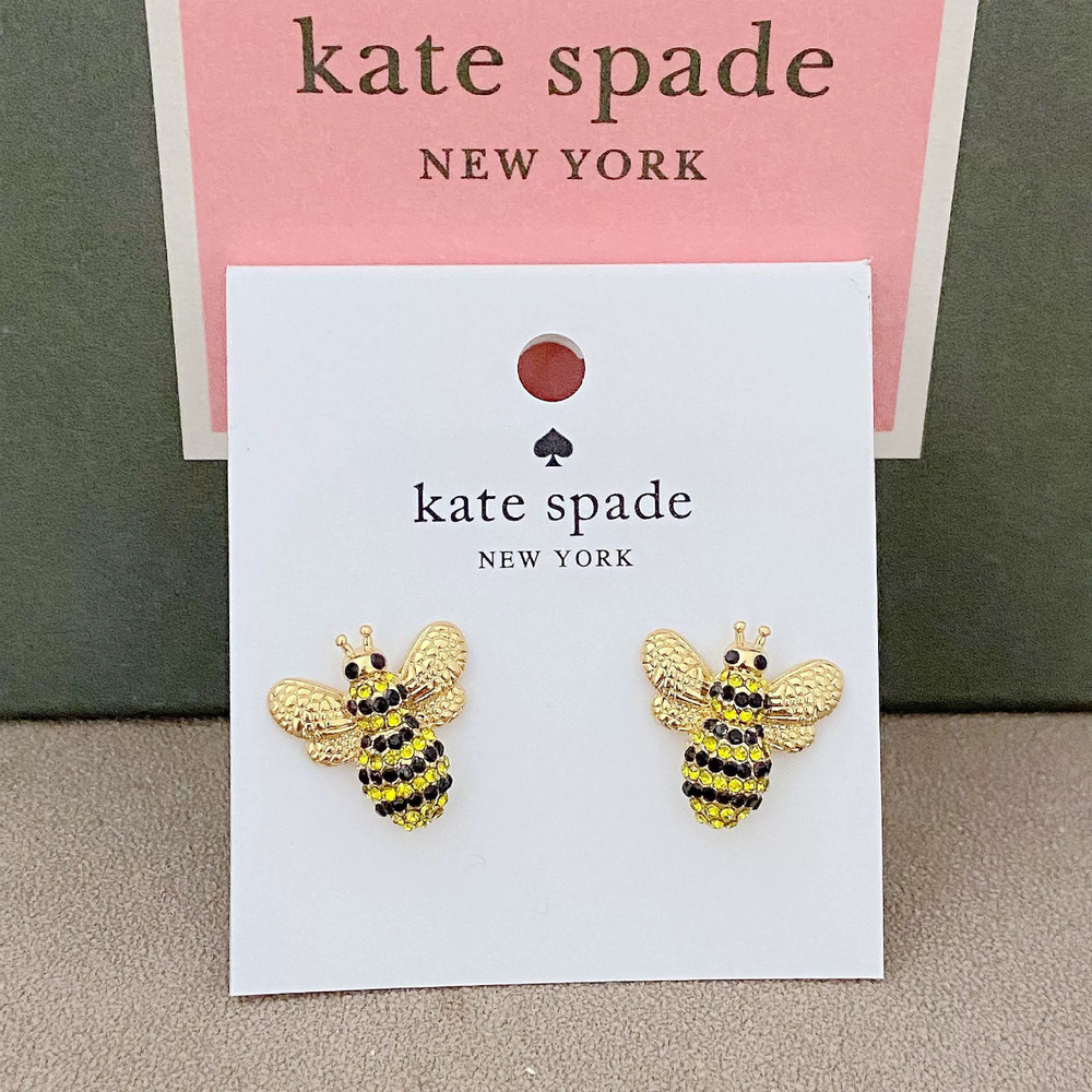kate spade Summer Forest Bee Micro Set Zircon Stud Earrings